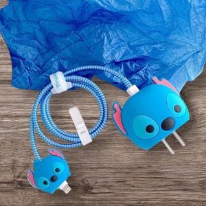 3D DISNEY STITCH CARTOON IPHONE CHARGER CASE PROTECTOR